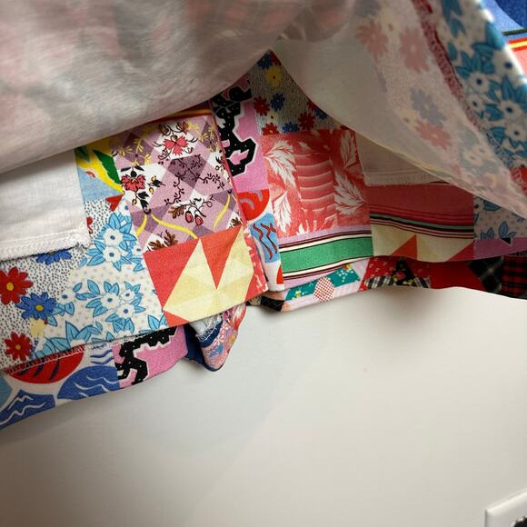 Desigual Patchwork Romper Dress Mini Johnson Hartig Pinafore Mosaic Small - Picture 8 of 9